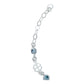 Pulsera Ajustable Suerte Ojo Turco Regalo Dama Plata Ley925