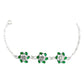 Pulsera Flores Con Zirconias Amor Regalo Plata Ley 925
