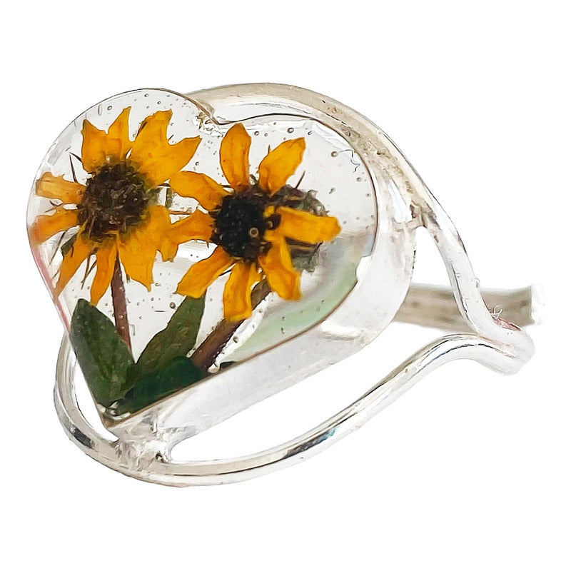 Anillo girasol plata hotsell