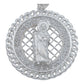 Dije Medalla Grande San Judas Zirconias Hombre Plata 925