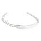 Pulsera Esclava Fígaro Hombre Mujer Plata925 Diamantada 4 Mm
