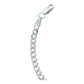 Esclava Pulsera Unisex Cubana Diamantada Plata S925 4 Mm