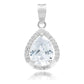 Dije Gota Zirconias Amor Mujer Regalo Joyería Moda Plata 925