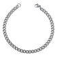 Pulsera Esclava Hombre Y Mujer Cubano Eslabón Acero Plata
