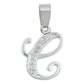 Dije Iniciales Abecedario Zirconias  Plata Solida Ley 925