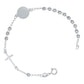 Pulsera Para Niños Niñas Virgen Cruz Bolitas Plata 925