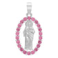Dije San Judas Liso Borde Zirconias Unisex Plata 925 2.7 Cm