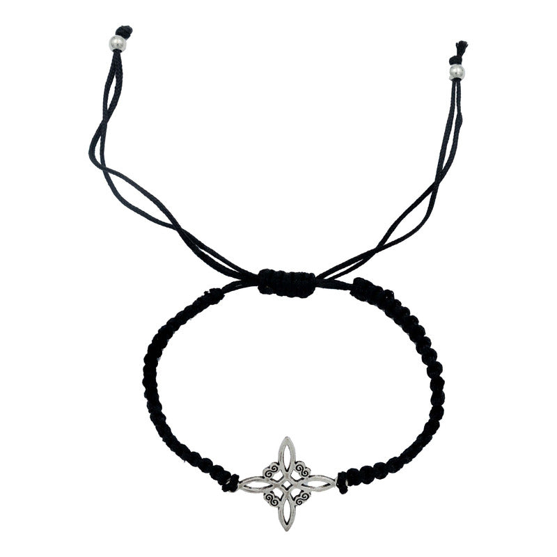 Pack 3 Piezas Pulseras Nudo De Bruja Artesanal Tejido Hilo