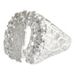Anillo Santa Muerte Herradura Zirconias Plata Ley 925