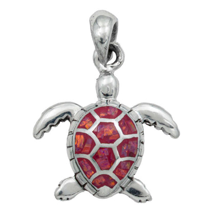 Dije Tortuga Con Piedra Natural Tallada De Plata Solida 925