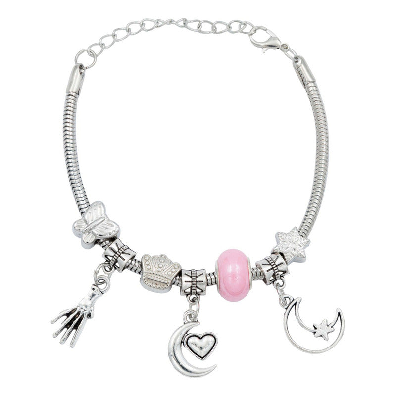 Pack 2 Pulseras Ajustable Charms Cadena Serpiente Mujer