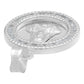 Dije Medalla Sagrado Corazón Zirconias Plata 925 1.6 Cm Blanco