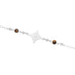 Pulsera Ajustable Mujer Nudo De Bruja Laser Bolas Plata 925 Café 6 Cm 20 Cm