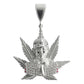 Dije Grande Jesús Malverde Cannabis Zirconias Plata Ley 925
