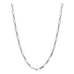 Cadena Corta Eslabón Grande Liso Mujer Plata Italy 925 45 Cm Plateado