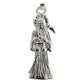 Collar Medalla Mediano Santa Muerte Hueco Plano Plata S925
