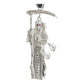 Dije Medalla Chica Santa Muerte Con Zirconias En Plata S925