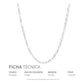 Cadena Figaro 3x1 Diamantada Unisex Plata 925 70 Cm X 4 Mm Plateado