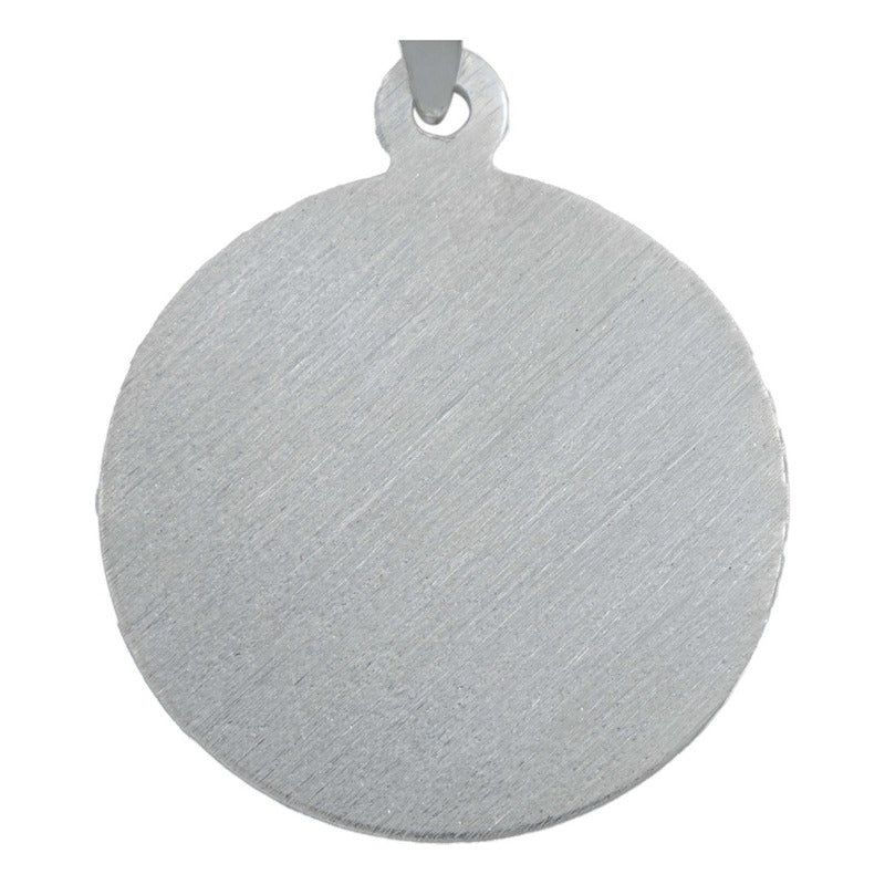 Dije Medalla Diamantada San Judas Tadeo Plata 925 2.8 Cm