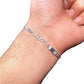 Pulsera Esclava Moderna De Placa Con Zirconias En Plata 925