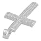 Dije Cruz Elevada Zirconias Hombre Regalo Plata 925 4.6 Cm Plateado