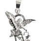 Dijes San Miguel Arcangel Con Zirconias Plata Solida 925