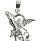 Dijes San Miguel Arcangel Con Zirconias Plata Solida 925