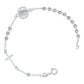 Pulsera Para Niños Niñas Virgen Cruz Bolitas Plata 925