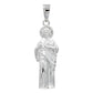 Dije Medalla De San Judas Tadeo Liso En Plata 925 (4.9 Cm) Plateado
