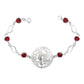 Pulsera Mariposa Flores Piedra Natural Cuarzo Plata 925
