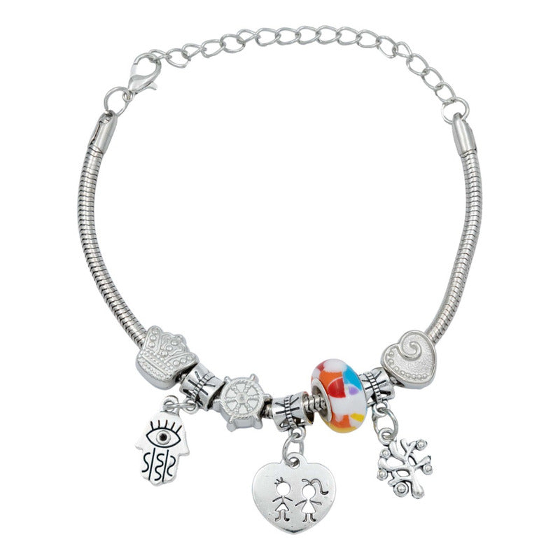 Pulsera Ajustable Charms Cadena Serpiente Regalo Mujer
