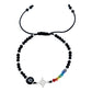 Pulsera Ajustable Nudo Bruja 7 Chakaras Ojo Turco Plata 925