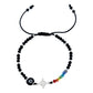 Pulsera Ajustable Nudo Bruja 7 Chakaras Ojo Turco Plata 925