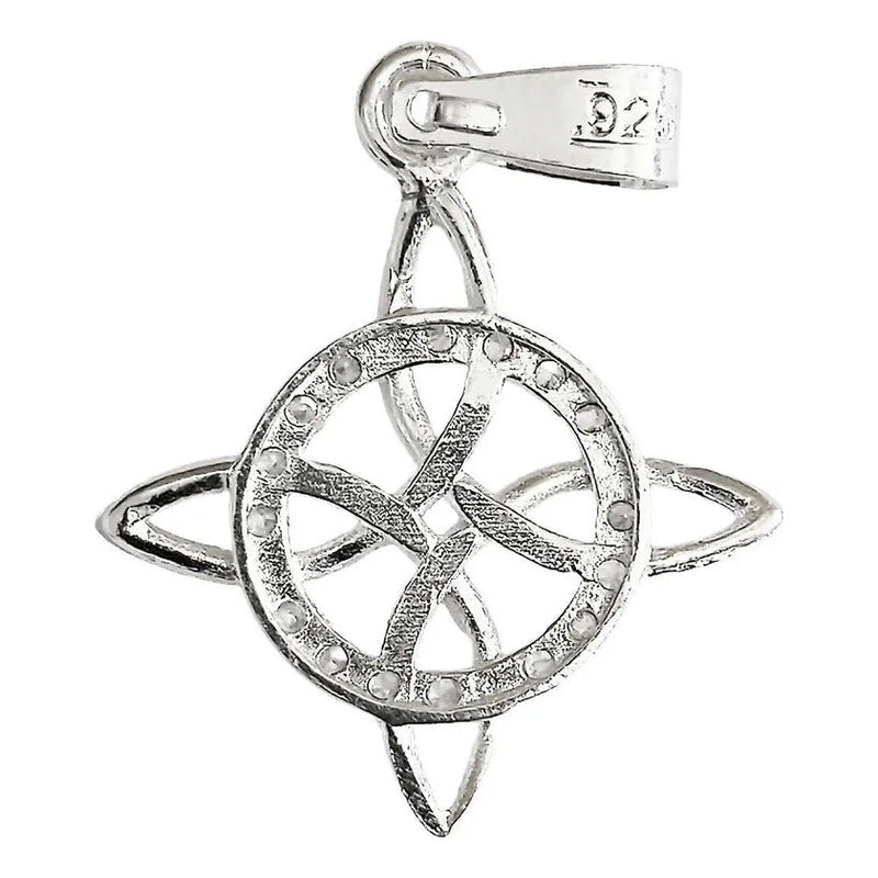 Pack 3 Nudo De Bruja Celta Con Zirconias Plata Ley S .925 - Blanco - 3.3 X 2.3 Cm