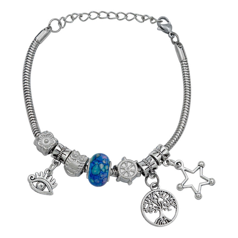 Pulsera Ajustable Charms Cadena Serpiente Regalo Mujer