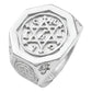 Anillo Sello De Salomón Liso Protección Plata 925 Hombre 11 Plateado
