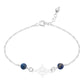 Joyaris Pulsera Nudo Bruja Figaro Plata 925 Mujer Ajustable Azul 18 Cm