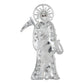 Dije Santa Muerte Guadaña Asa Lisa Zirconia Plata 925 5.8 Cm