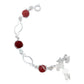 Pulsera Corazón Mariposas Piedra Natural Cuarzo Plata 925