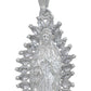 Dije Mediano Virgen De Guadalupe Zirconia Baguette Plata 925