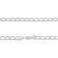 Cadena Cubana Diamantada Barbada Hombre Plata925 65cm X 9mm Plateado