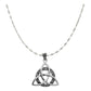 Collar Triqueta Zirconias Caden Granito De Cafe Plata 925