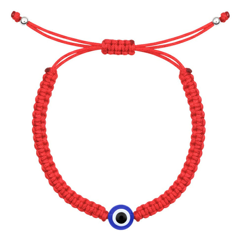 Pulsera Ajustable Hilo Rojo De Protección Con Ojo Turco Rojo