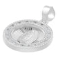 Dije Medalla Virgencita Guadalupe Zirconias Plata 925 1.6 Cm Blanco