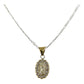 Dije Virgen Guadalupe Zirconias Hueco Oro10k +cadena Regalo Dorado Alto/ancho 2 Cm X 0.8 Cm