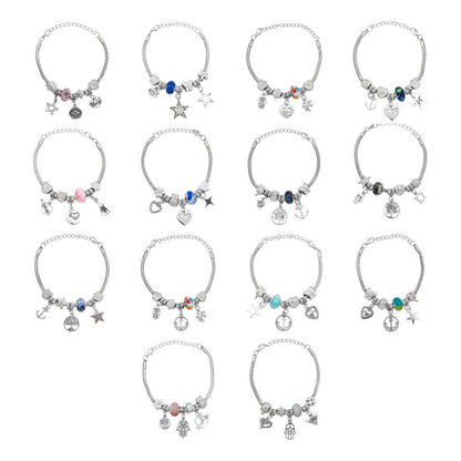 Pack 2 Pulseras Ajustable Charms Cadena Serpiente Mujer