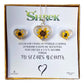 Shrek Aretes Collar Girasol Promesa Regalo Amor Plata S925