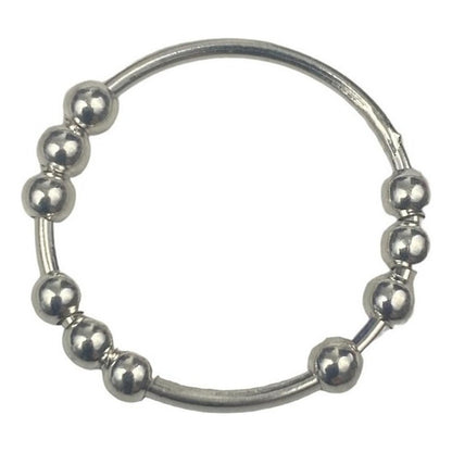 Anillo Antiestres Perlas Movibles Antiansiedad Plata 925