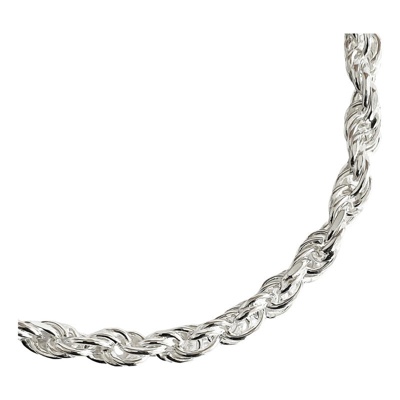 Pulsera Gruesa Torzal Hombre Plata Solida Ley 925 5 Mm