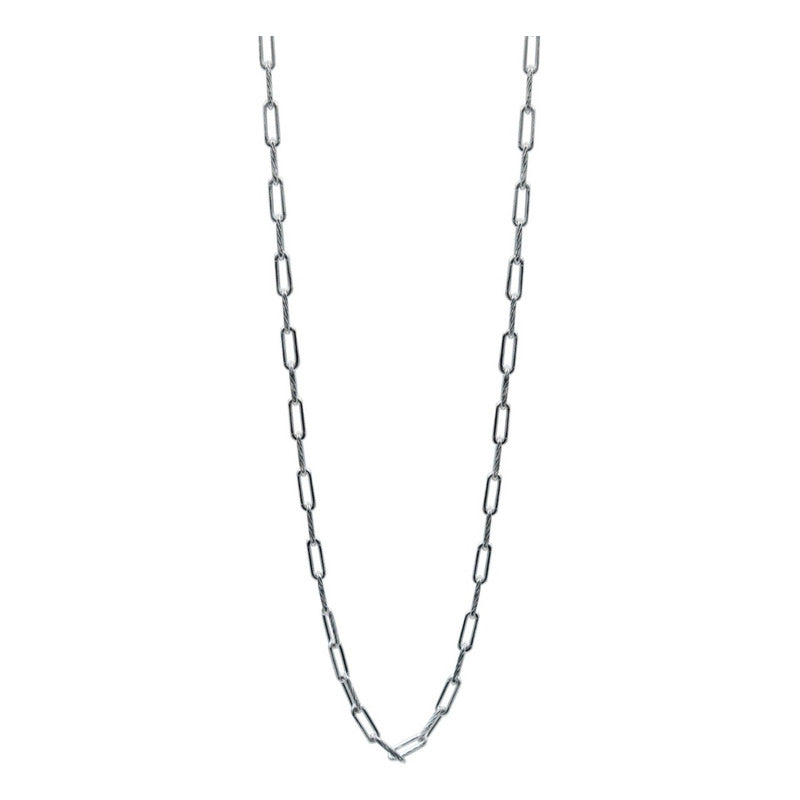 Cadena Eslabón Grande Diamantado Hombre Plata Itlay925 60 Cm